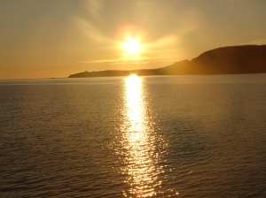 Sunset from Bonne Bay Evening Cruise